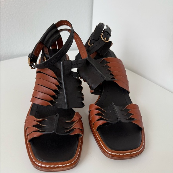 NWT ULLA JOHNSON Madeira Twisted Leather Sandals size 6 - Picture 3 of 6